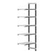 A white metal Cambro Camshelving Elements XTRA add-on shelf unit with 5 shelves.