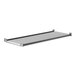 A metal Camshelving® shelf with a grey and white design.