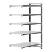 A white Cambro Elements XTRA 5-shelf vented add-on unit.