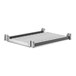 A white metal Camshelving® Elements XTRA vented shelf with metal rods.