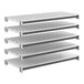 A five-shelf kit with four vented shelves and one solid shelf, designed for modular storage.
