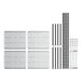 A white Cambro Camshelving Elements XTRA 4-shelf rack with black metal grates.