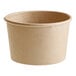 A brown paper cup.