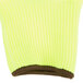 A close-up of Cordova High-Vis yellow knit gloves with yellow polyurethane coating.