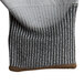 A close up of Cordova Monarch gray engineered fiber gloves with gray polyurethane palm coating.