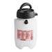 A white Chapin poly sprayer with a black cap.