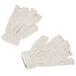 A pair of Cordova white knit fingerless gloves.