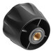 A black plastic Estella stem locking knob with a gold nut.