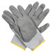 A pair of grey Cordova Cut-Resistant Gloves with gray palm coating.
