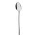 A Sola the Netherlands stainless steel demitasse spoon with a long handle and a silver spoon.