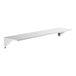 A white rectangular object with a metal shelf on top.