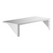 A white Lavex stainless steel wall mount shelf with brackets.