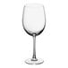 An Acopa Select Flora wine glass with a stem on a white background.