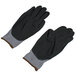 A pair of black Cordova Conquest gloves with gray trim.