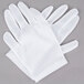 A pair of white Cordova Men's Nylon Reversible Inspector's Gloves.
