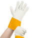 Cordova Tig-Wel leather welder's gloves with yellow cuffs.