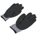 A pair of extra small Cordova black and gray gloves with black nitrile dots.