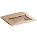 A kraft paper bakery box with a clear window on top, designed for holding quarter sheet cakes or baked goods.