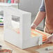 A white auto-popup bakery box with a clear window, designed for cakes or baked goods.