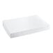 A plain white rectangular bakery box top designed for full sheet cakes.