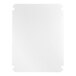 A flat, white cardboard bakery box top designed for full sheet cakes.
