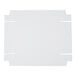 A flat, unfolded white corrugated cardboard tray for bakery or food service use.