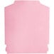 A pink rectangular box with cut out corners and a white border.