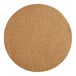 A round, brown, corrugated grease-resistant cake circle.