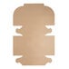 A brown cardboard Baker's Mark cake box with cut out corners.