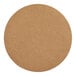 A round, brown, corrugated grease-resistant cake circle.