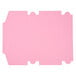 A pink rectangle with white cut out corners and a black border.