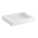 A white rectangular bakery box with a clear window on top.