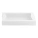 A white rectangular bakery box with a recessed windowed lid, designed for packaging donuts or baked goods.