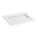 A white rectangular bakery box with a clear window on the lid, designed for packaging donuts or baked goods.