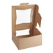 A Baker's Mark cardboard bakery box with a window.