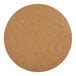 A round, brown, corrugated grease-resistant cake circle.