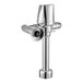 A silver metal Delta Faucet exposed solar sensor flush valve with vacuum breaker.