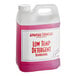 A white and pink container of Advantage Chemicals Low Temperature Concentrated Dishwashing Machine Detergent.