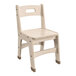 A Flash Furniture wooden classroom chair with a seat and back.