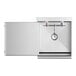 A Regency stainless steel utility sink with faucet and drainboard.