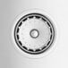 A close up of a Regency stainless steel utility sink with drainboard.