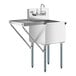 A Regency stainless steel utility sink with faucet.