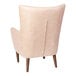 A Flash Furniture Connor light brown faux leather wingback chair.