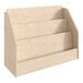A Flash Furniture wooden book display stand with three shelves.