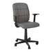 A gray Flash Furniture office chair with armrests.