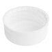 A white plastic bottle cap with a tamper-evident ring.