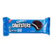 A blue package of Nabisco Oreo Cakesters with a chocolate cookie on the front.
