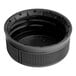 A black plastic cap with a tamper-evident seal.