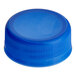 A Royal Blue plastic bottle cap.