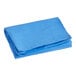 A folded blue Lavex cooling towel on a white background.